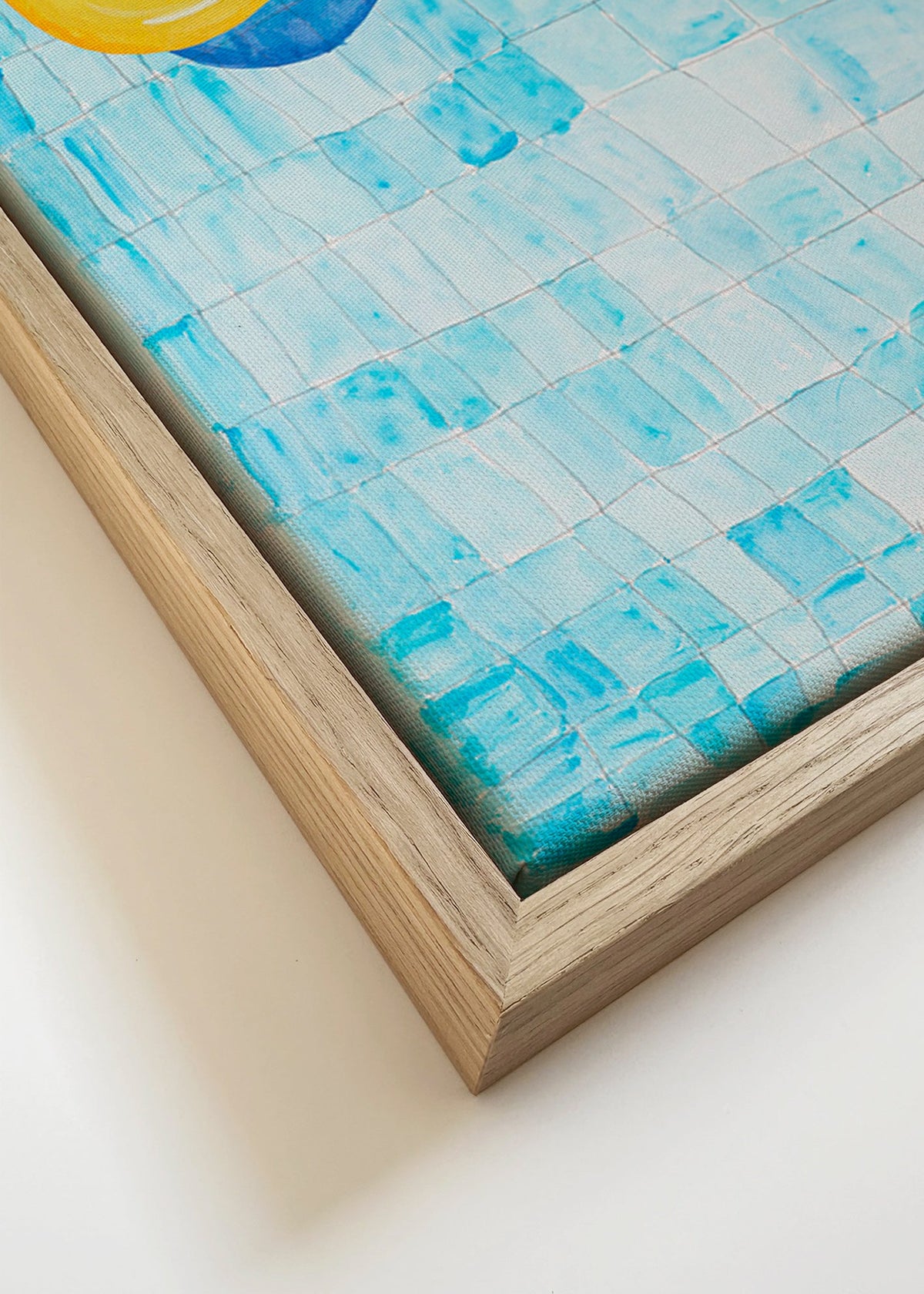 Quadro minimalista con ciambella gialla – Canvas detail