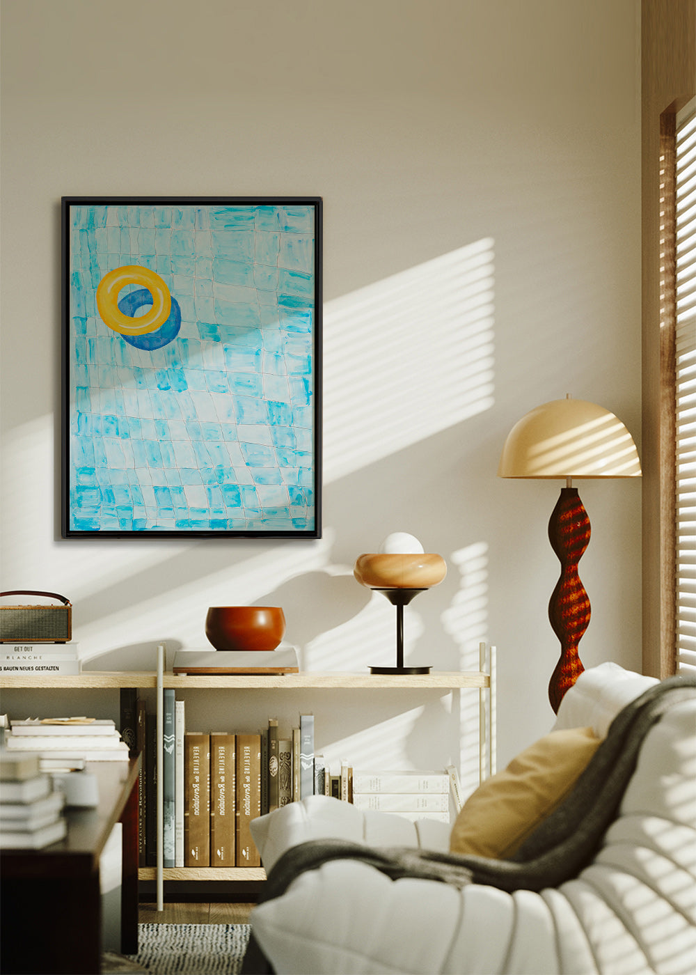 Quadro minimalista con ciambella gialla – Canvas2