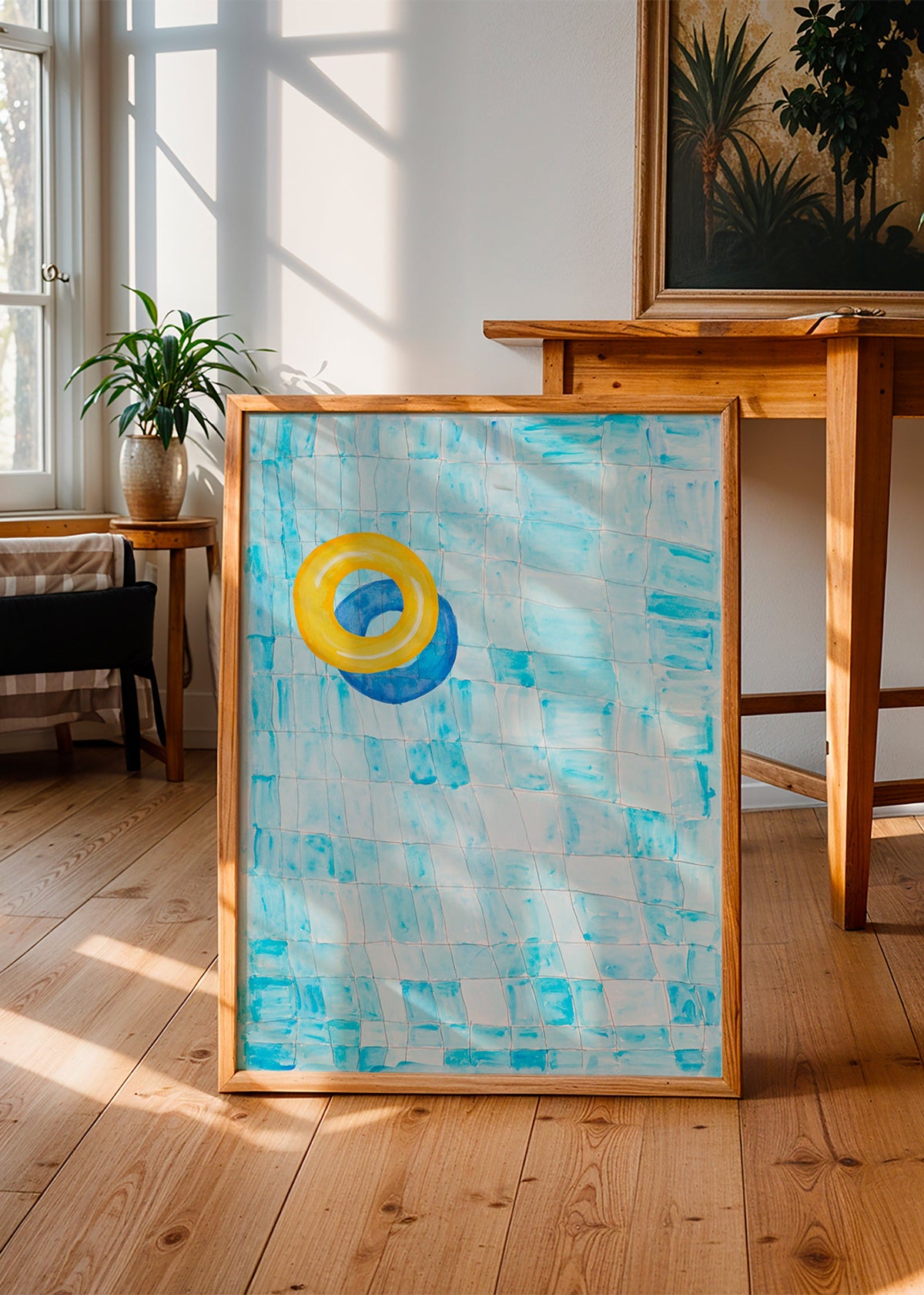 Quadro minimalista con ciambella gialla – Product1