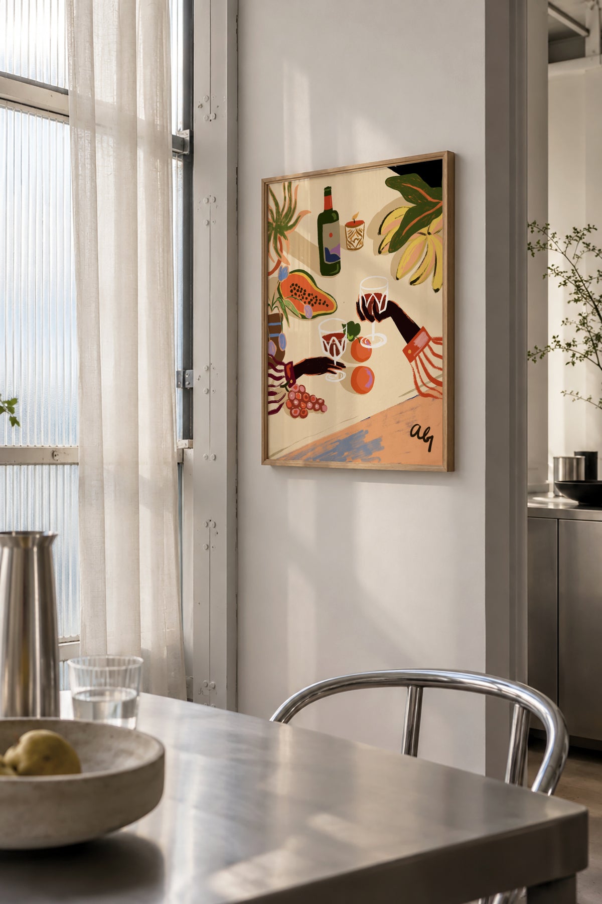 Cheers To You - Framed poster in an interior
