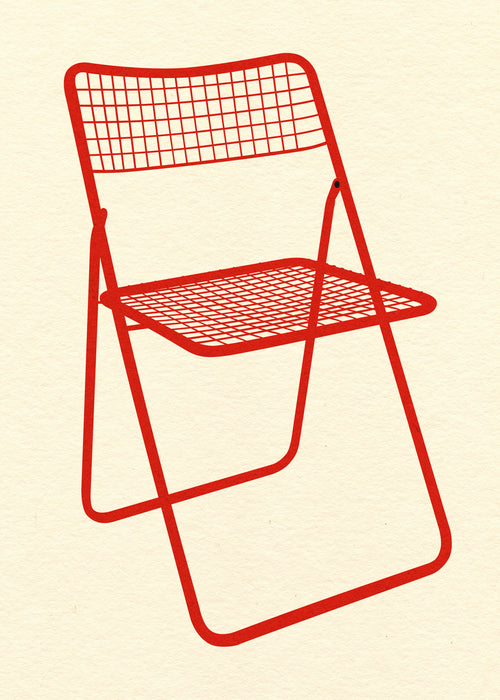 Ted Net Chair Red - Unframed art print