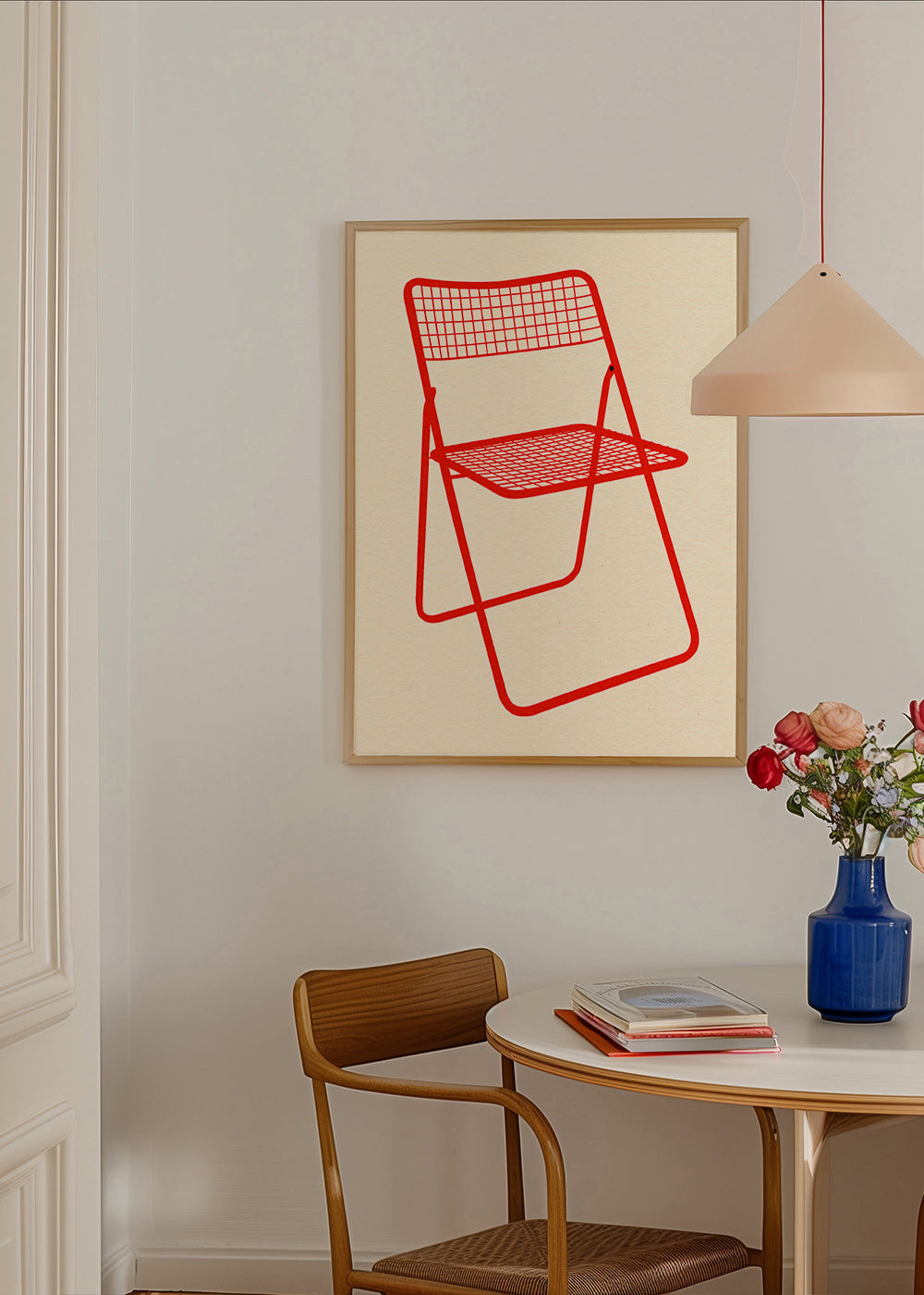 Quadro Moderno Stampa Su Tela 30x50 Cm - Stile Nordico Scandi Gold - Decorazione Parete Soggiorno