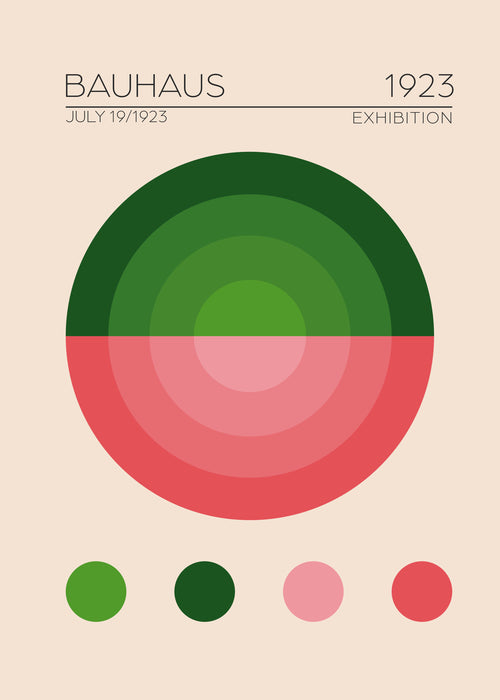 Bauhaus Yesil Daire - Unframed art print