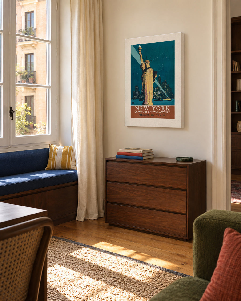 New York - Unframed canvas in an interior