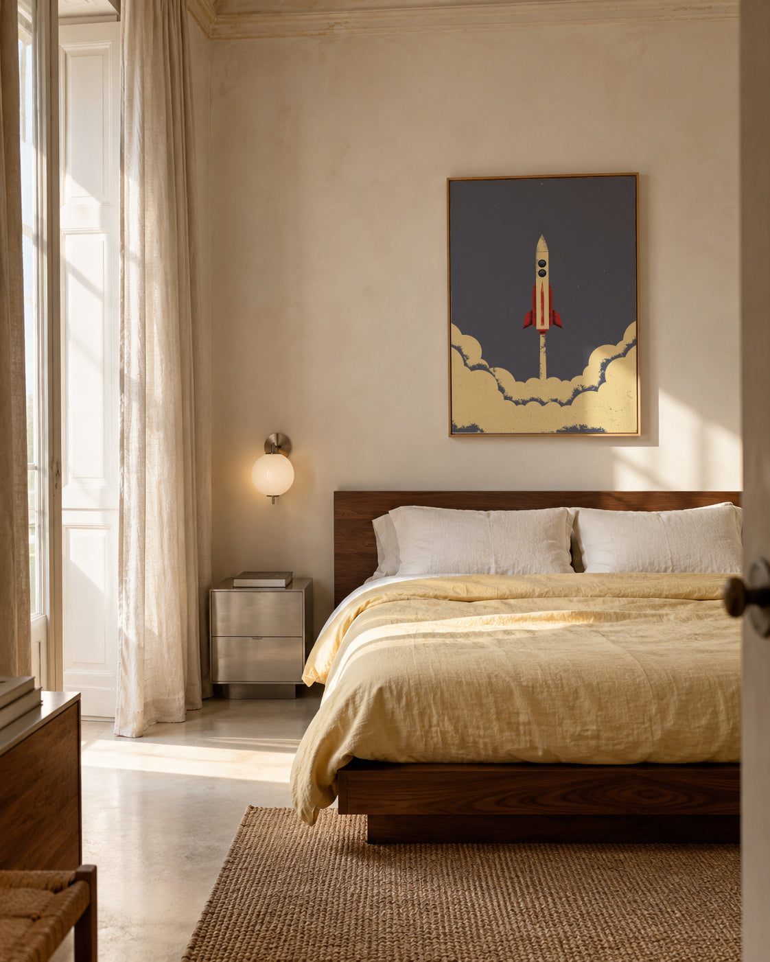 Rocket - Framed canvas in an interior