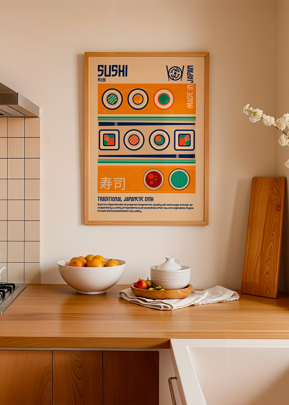 Sushi Japanese Food Print - Retrodrome  