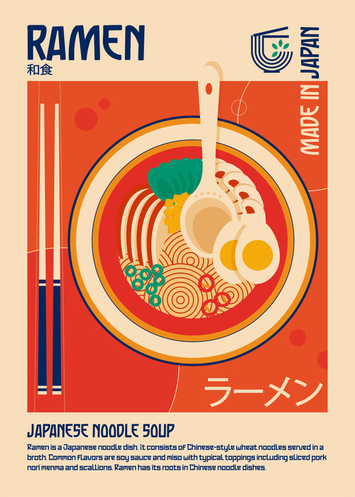 Ramen Japanese Food Print - Unframed art print
