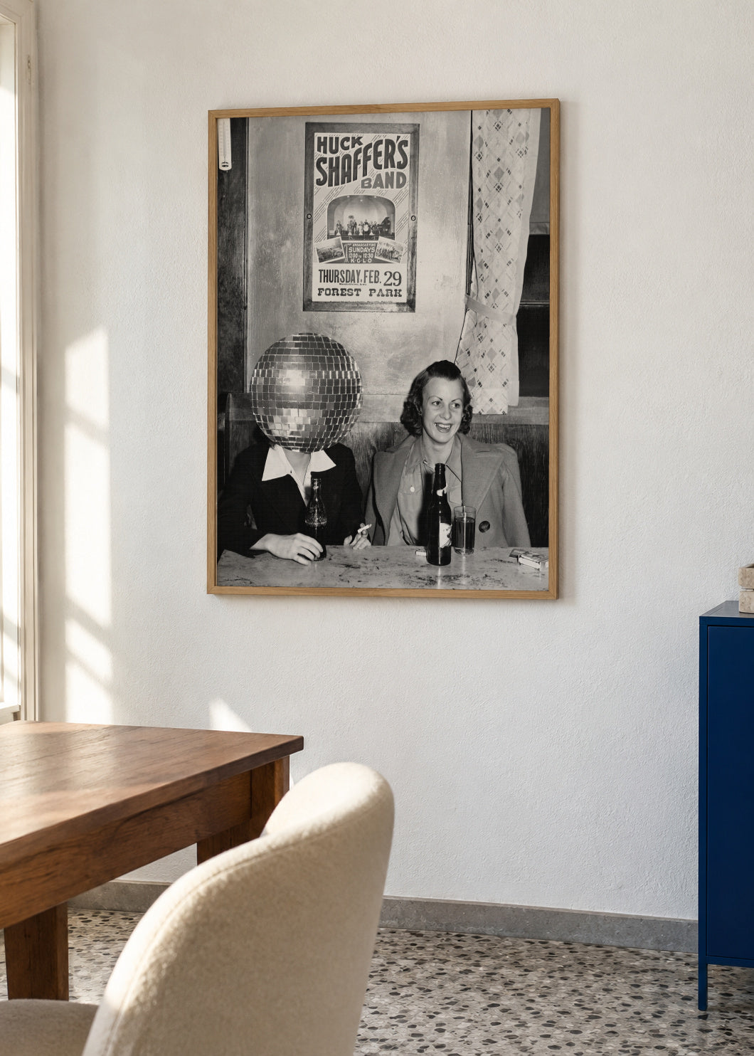 DISCO COLLAGE PARTY - Framed poster in an interior
