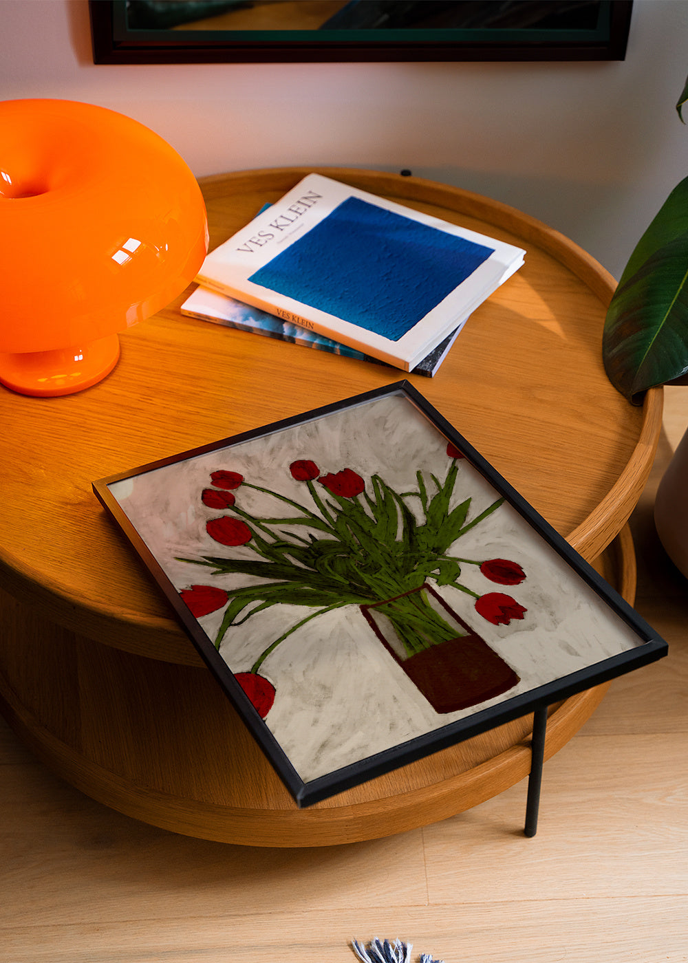 Bouquet of tulips - Framed poster in an interior