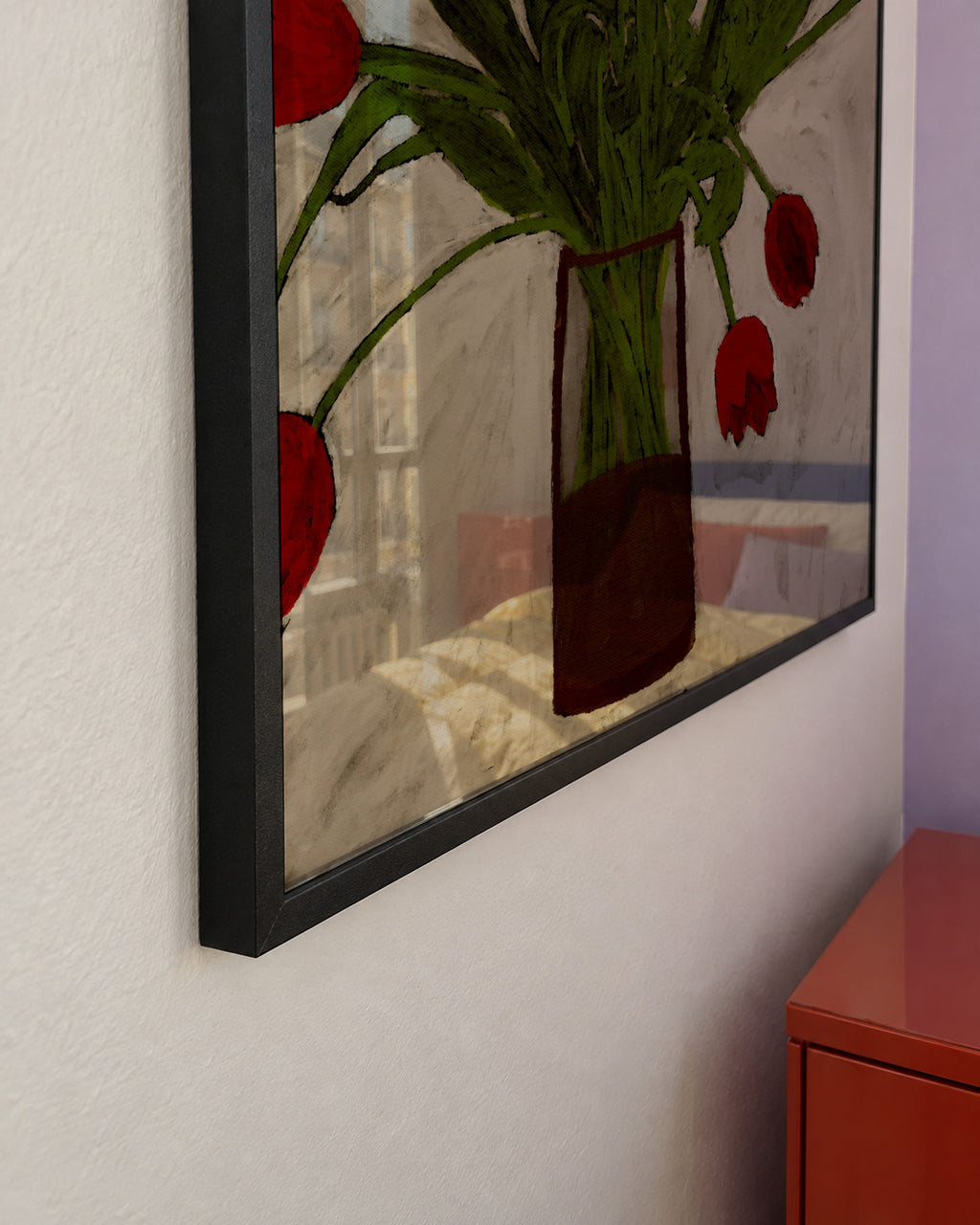 Bouquet of tulips - Framed poster detail