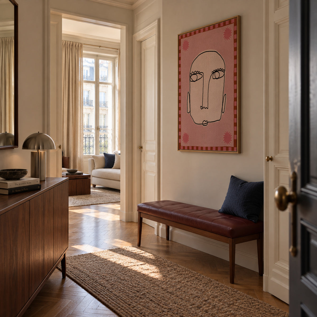 Under the sun 1 - Framed canvas in an interior