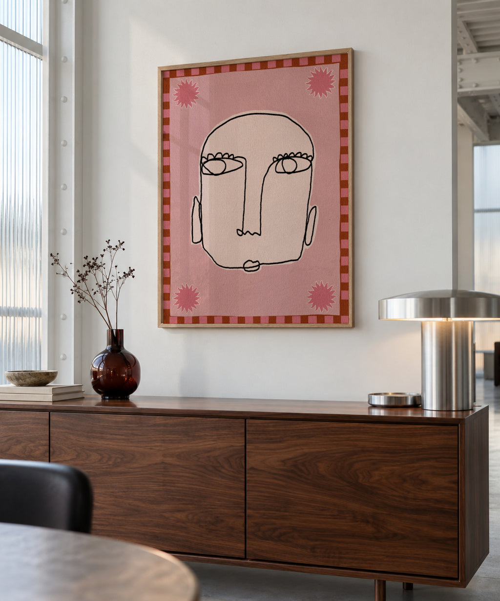 Under the sun 1 - Framed poster in an interior