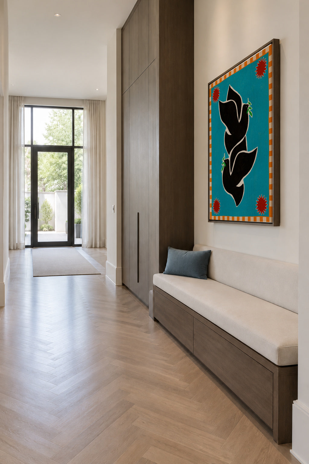 Lush duo 4 - Framed canvas in an interior