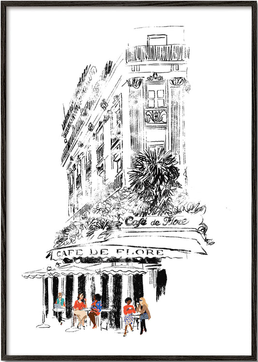 Illustrazione Café de Flore Paris