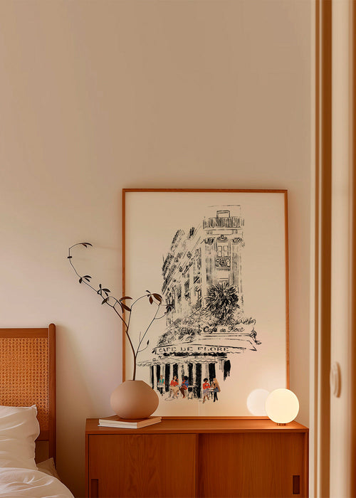 Illustrazione Café de Flore Paris