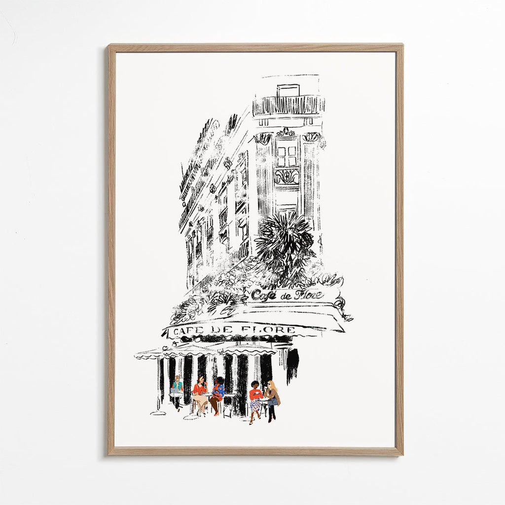 Illustrazione Café de Flore Paris