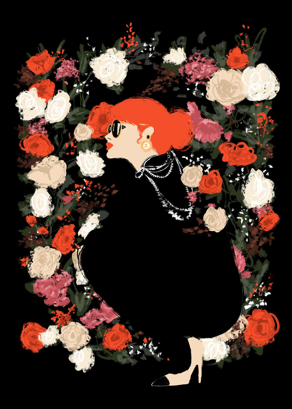 Floral Frame - Unframed art print
