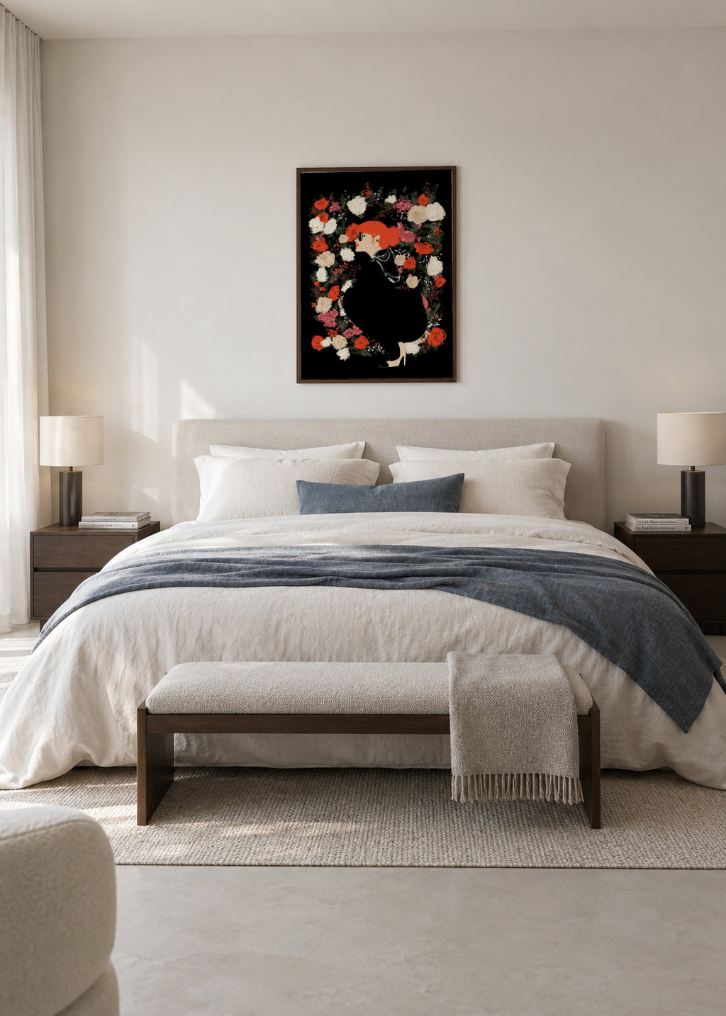Floral Frame - Framed poster in an interior