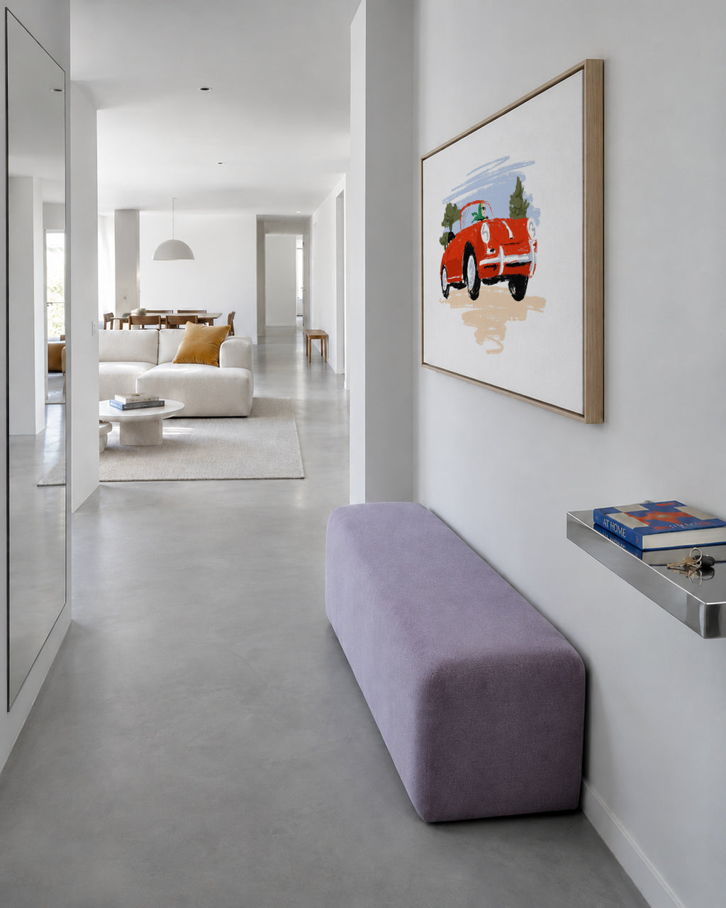 On the road - Framed canvas in an interior