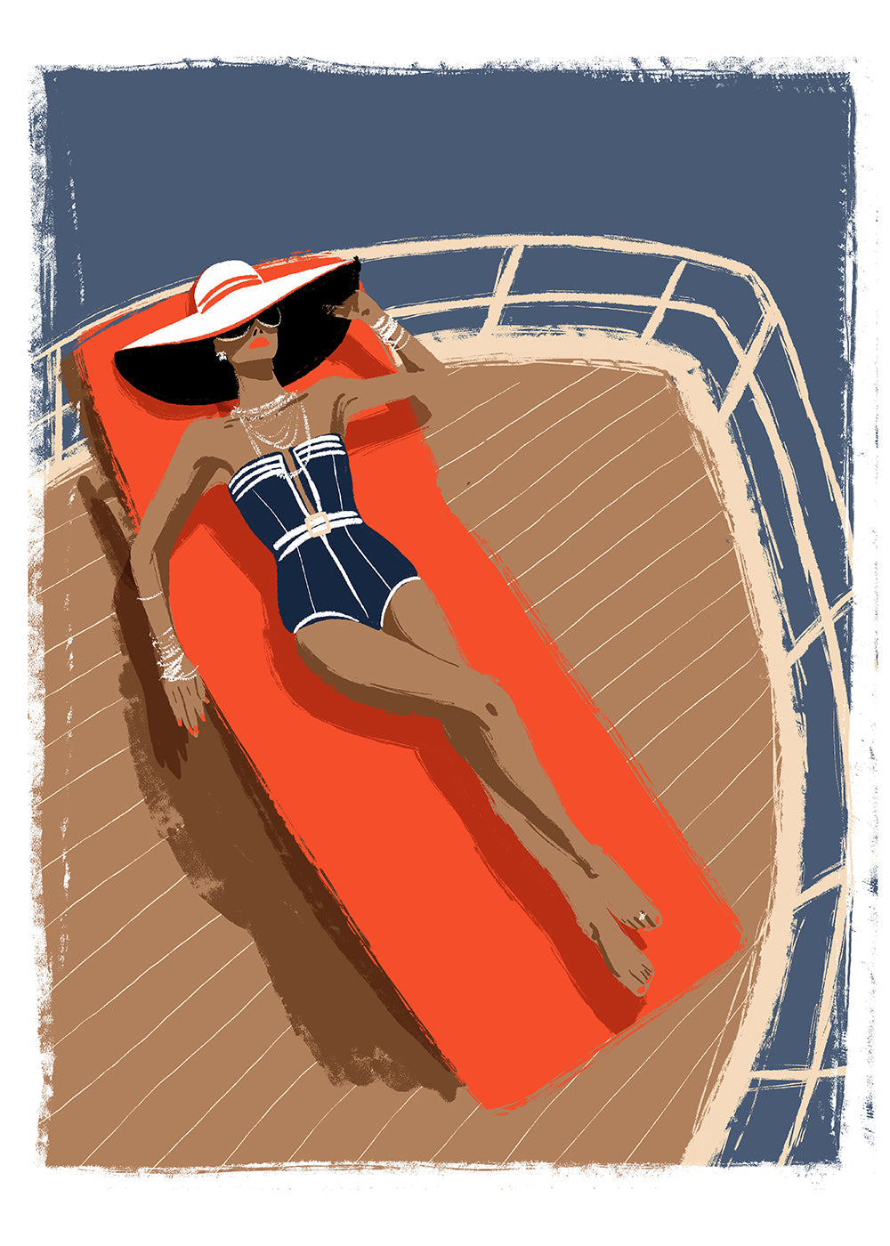 Ilustración On the yacht_cap