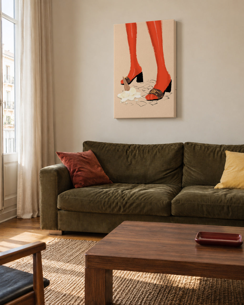 Ice Cream - Unframed canvas in an interior