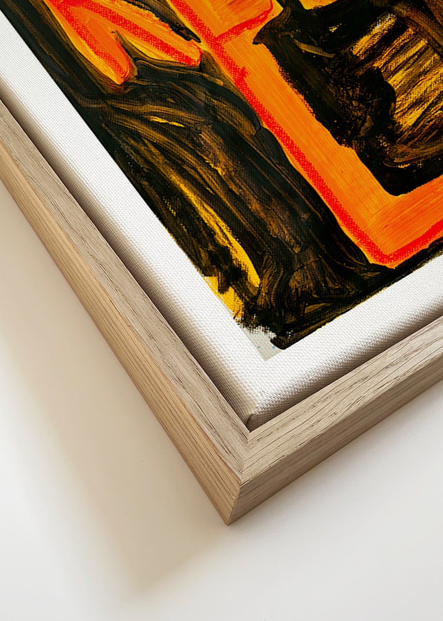 Ilustración tipográfica en trazo pictórico 'RED' – Canvas detail