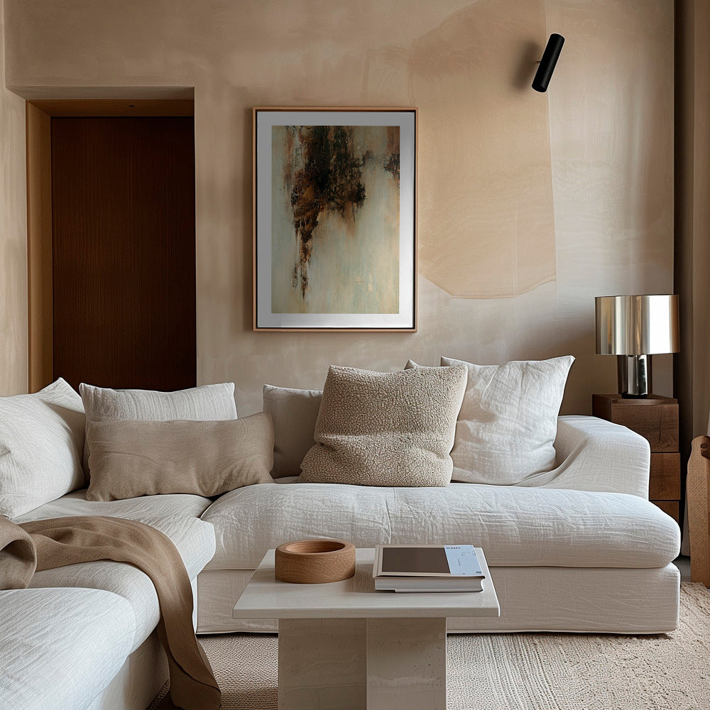 Cuadro abstracto textura terrosa vertical – Canvas2