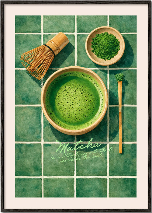 Arte para cucina: Matcha e utensili
