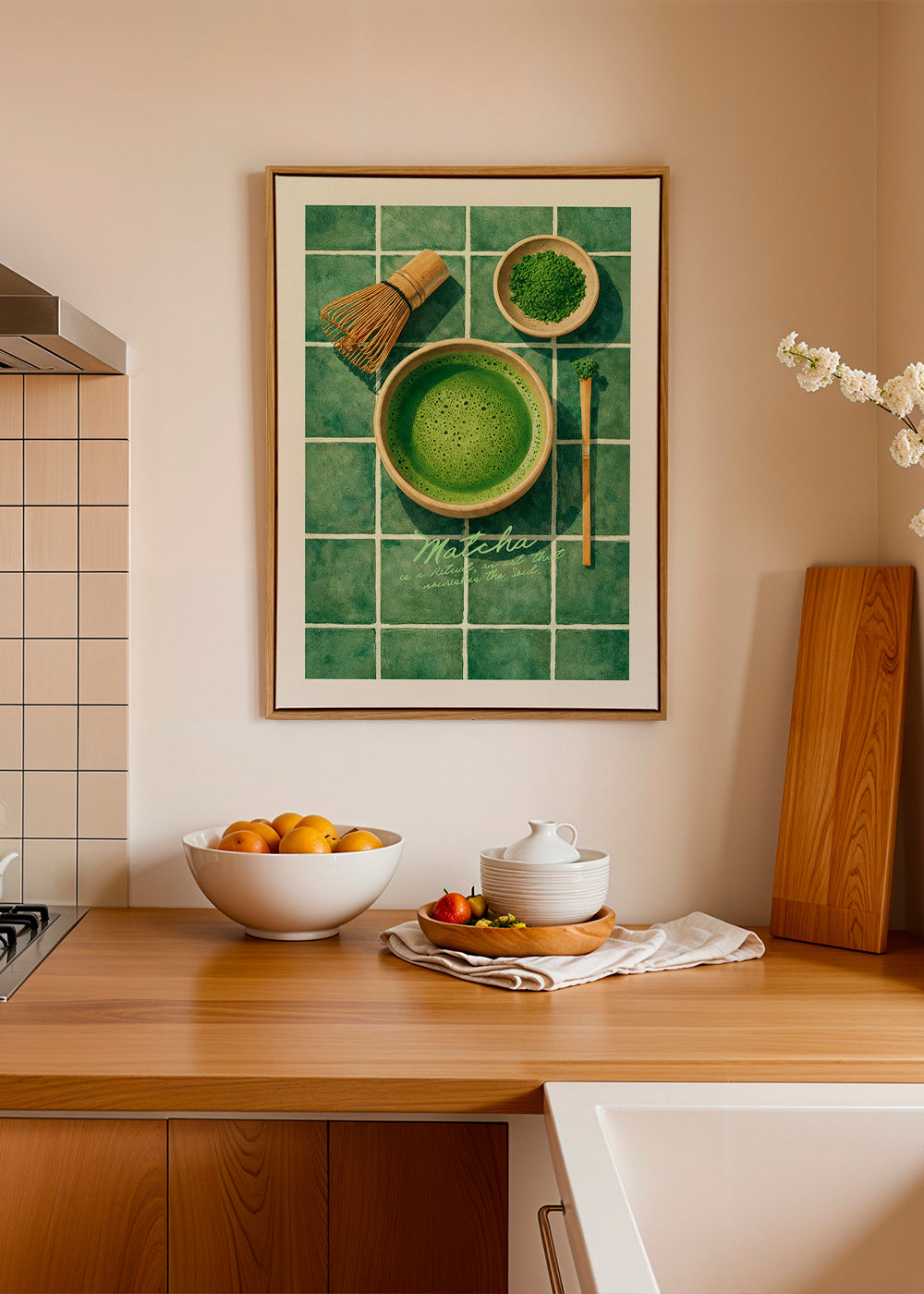 Arte para cucina: Matcha e utensili