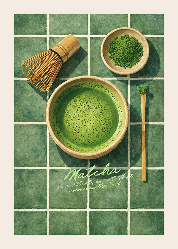 Arte para cucina: Matcha e utensili
