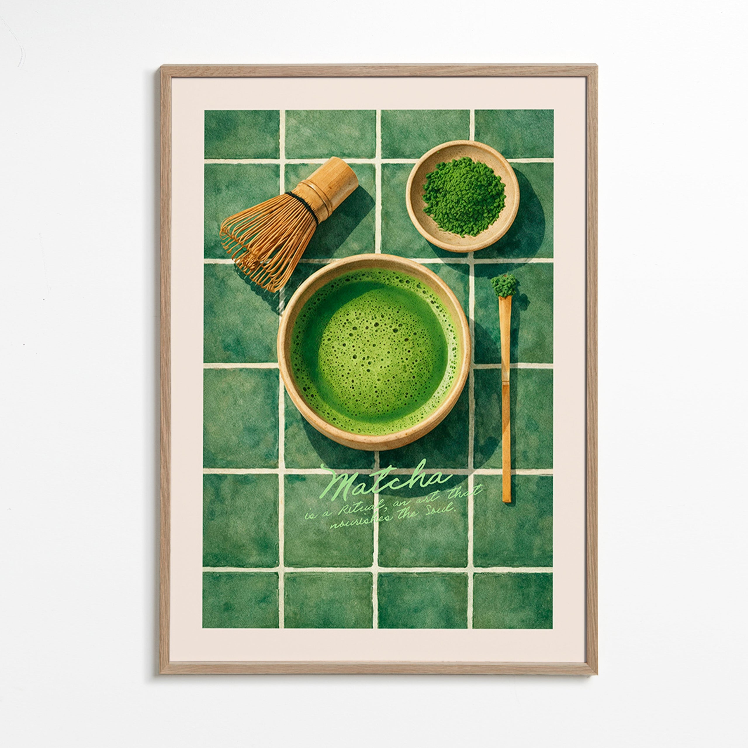 Arte para cucina: Matcha e utensili