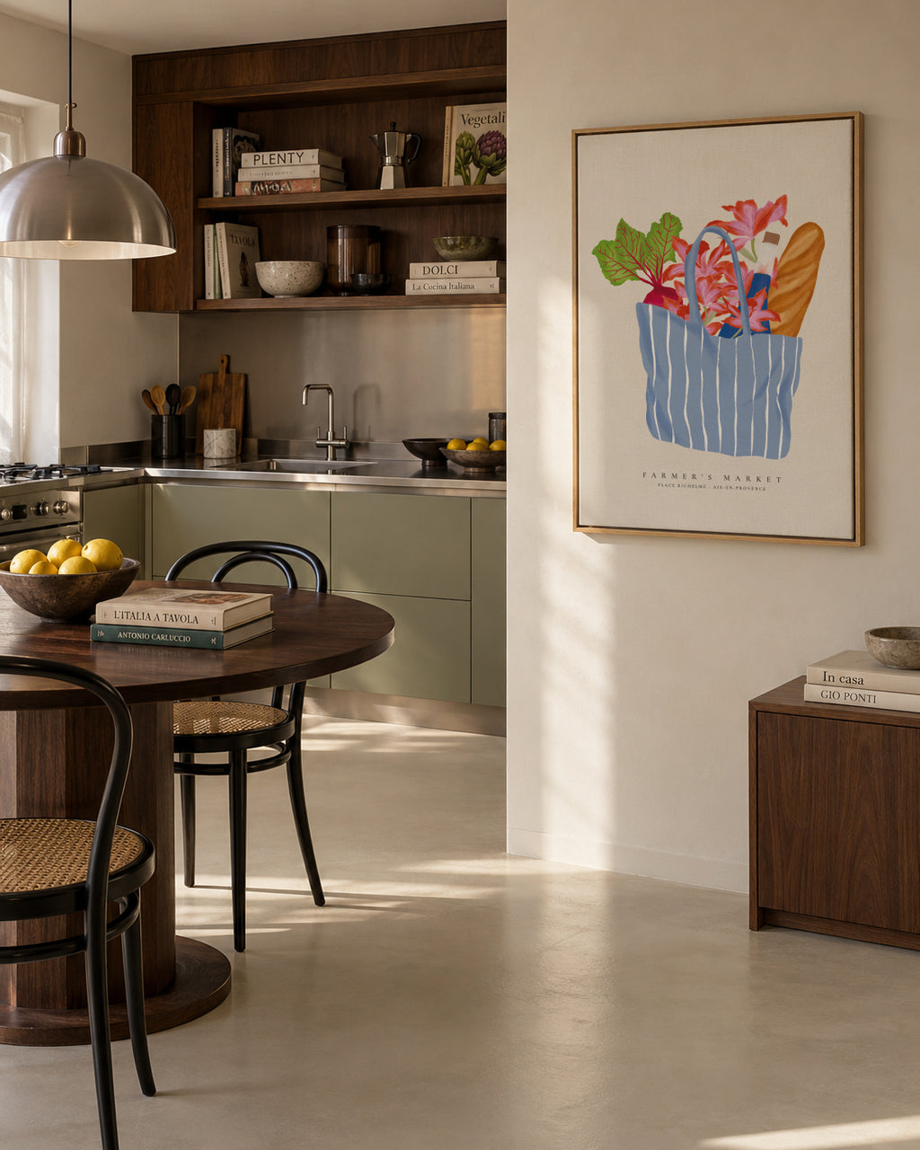 Le Marché - Framed canvas in an interior