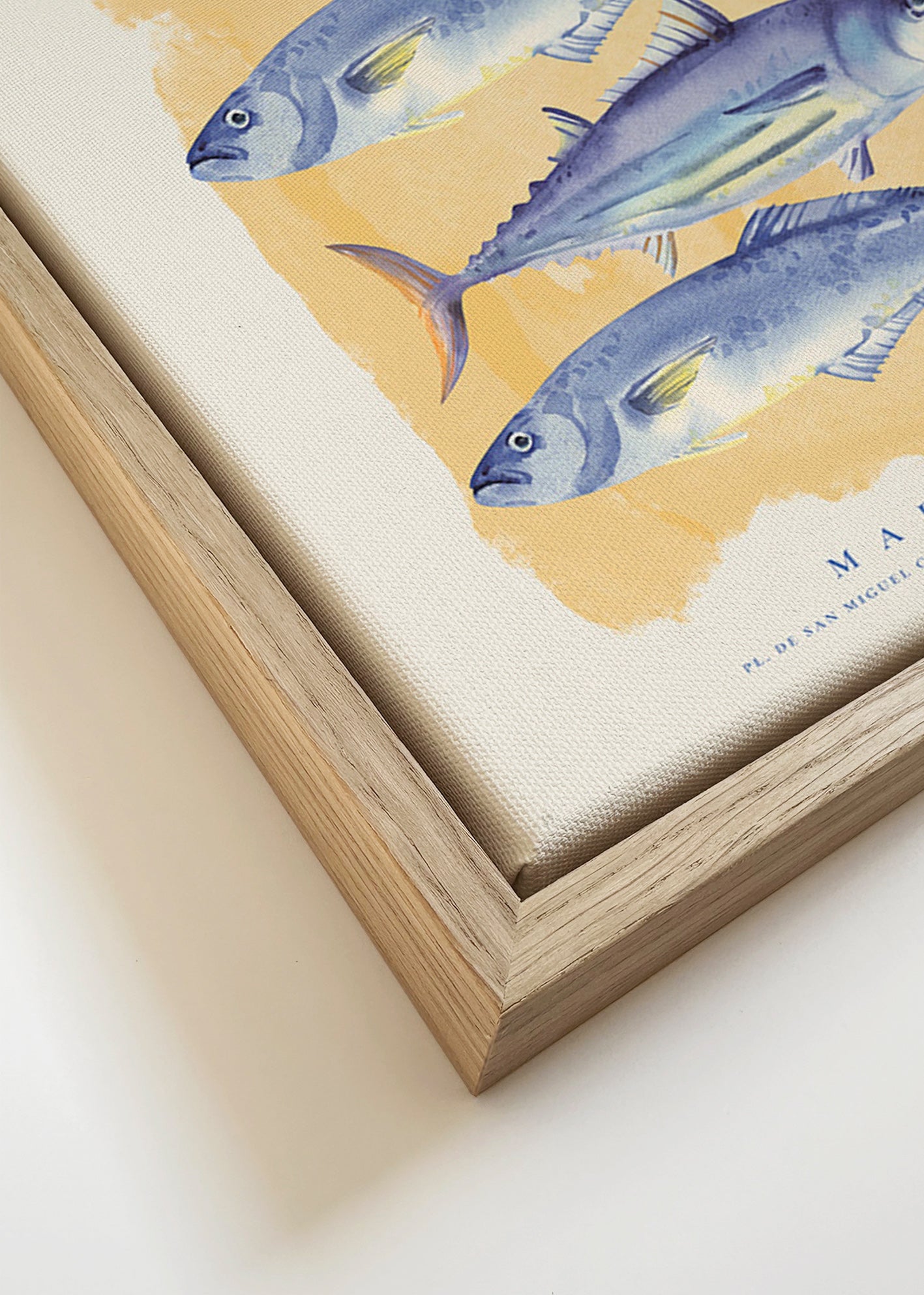 Arte da cucina Mercado de San Miguel con pesci blu