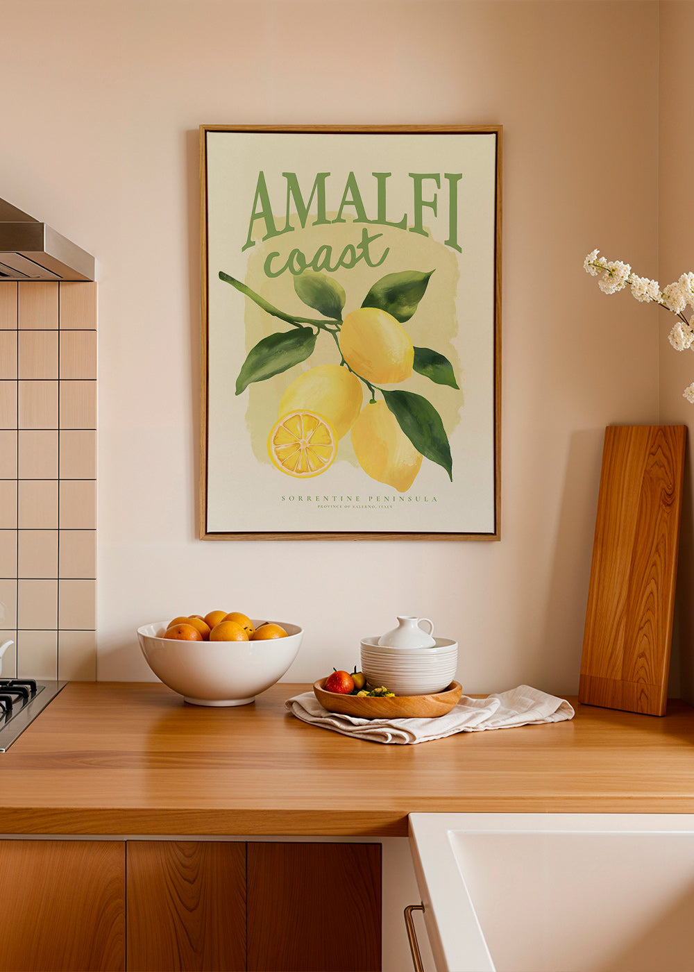 Stampa botanica Amalfi limoni