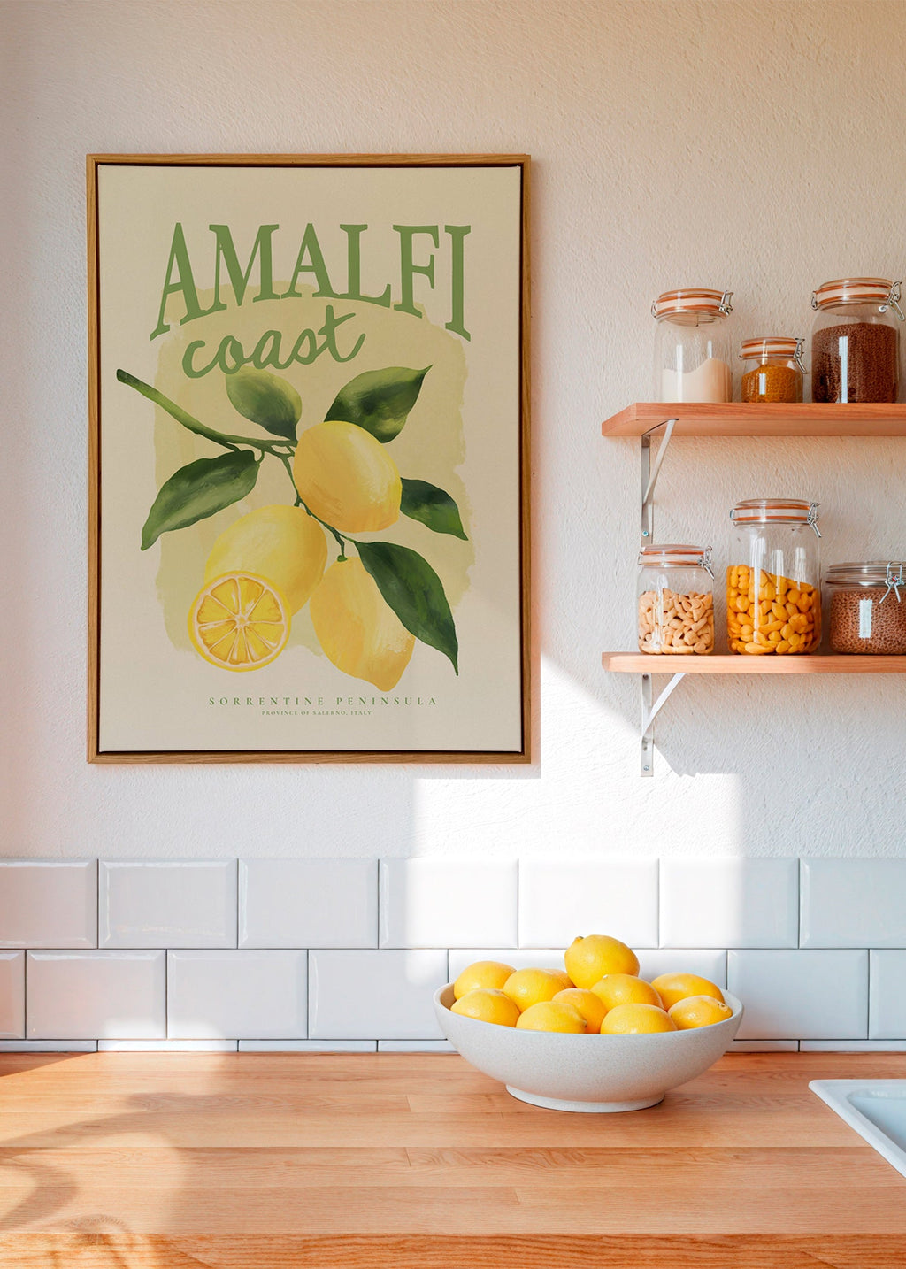 Stampa botanica Amalfi limoni