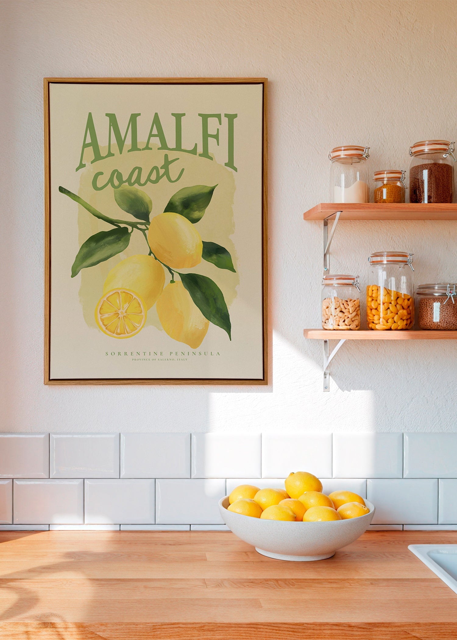 Stampa botanica Amalfi limoni
