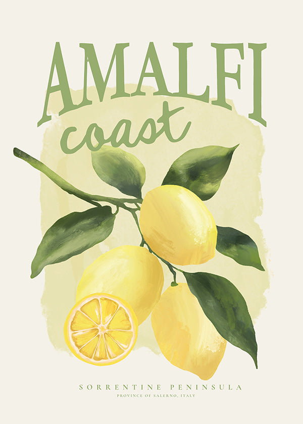Stampa botanica Amalfi limoni