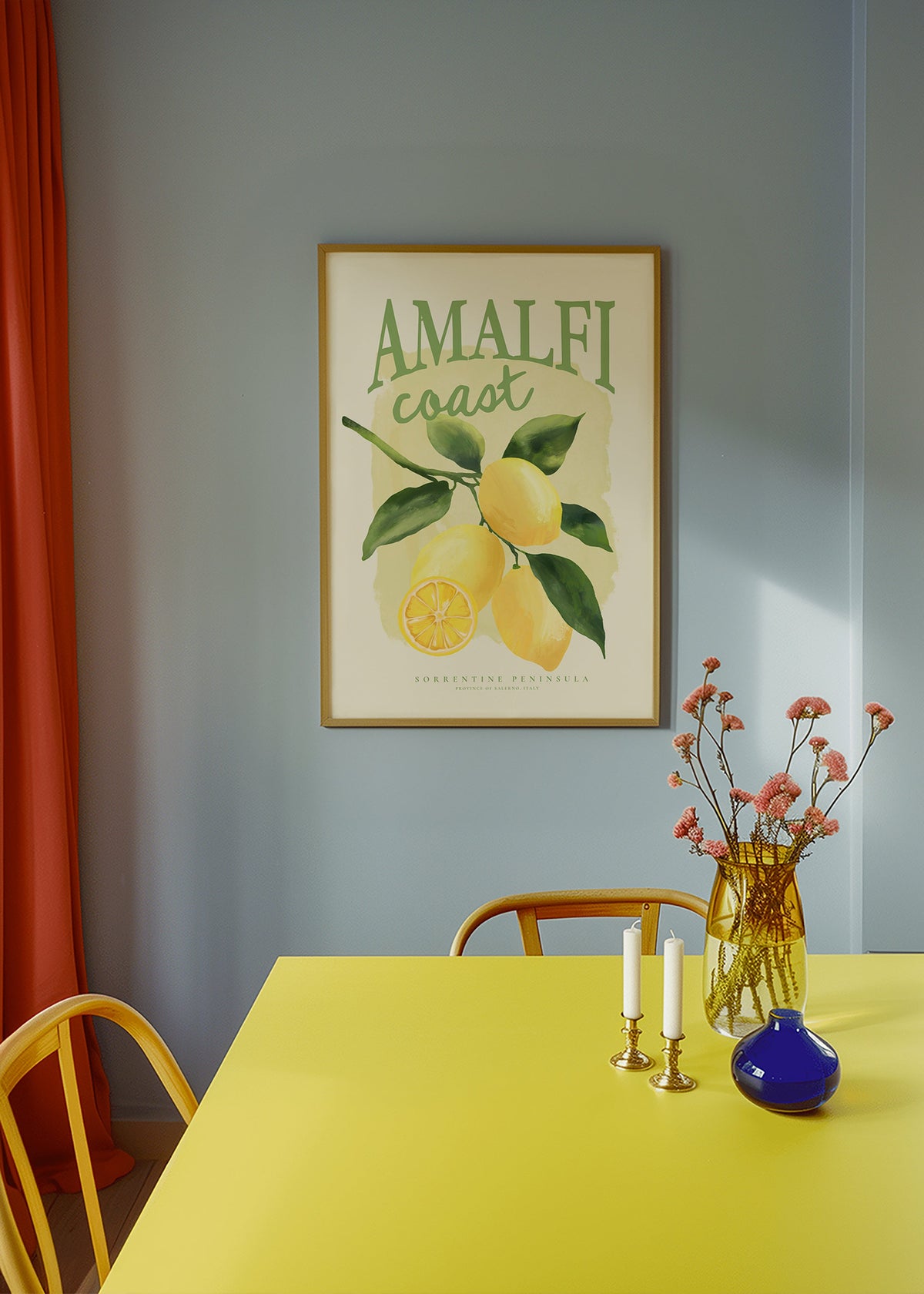 Stampa botanica Amalfi limoni