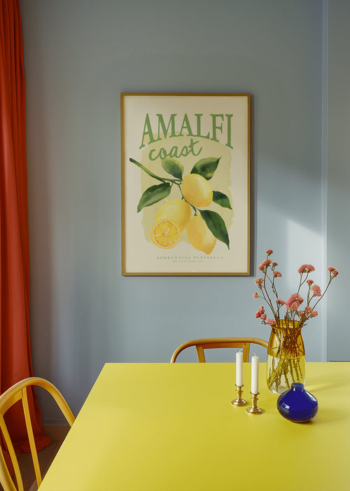 Stampa botanica Amalfi limoni