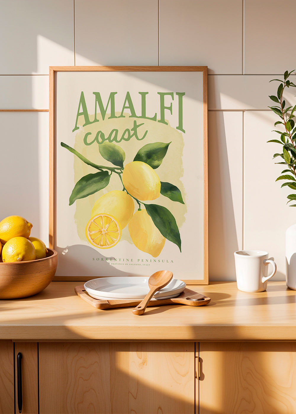 Stampa botanica Amalfi limoni