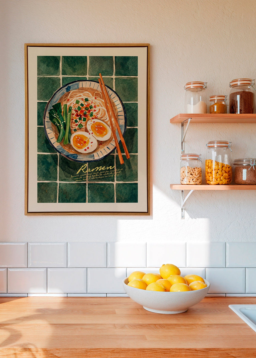 Arte da cucina Ramen ad acquerello