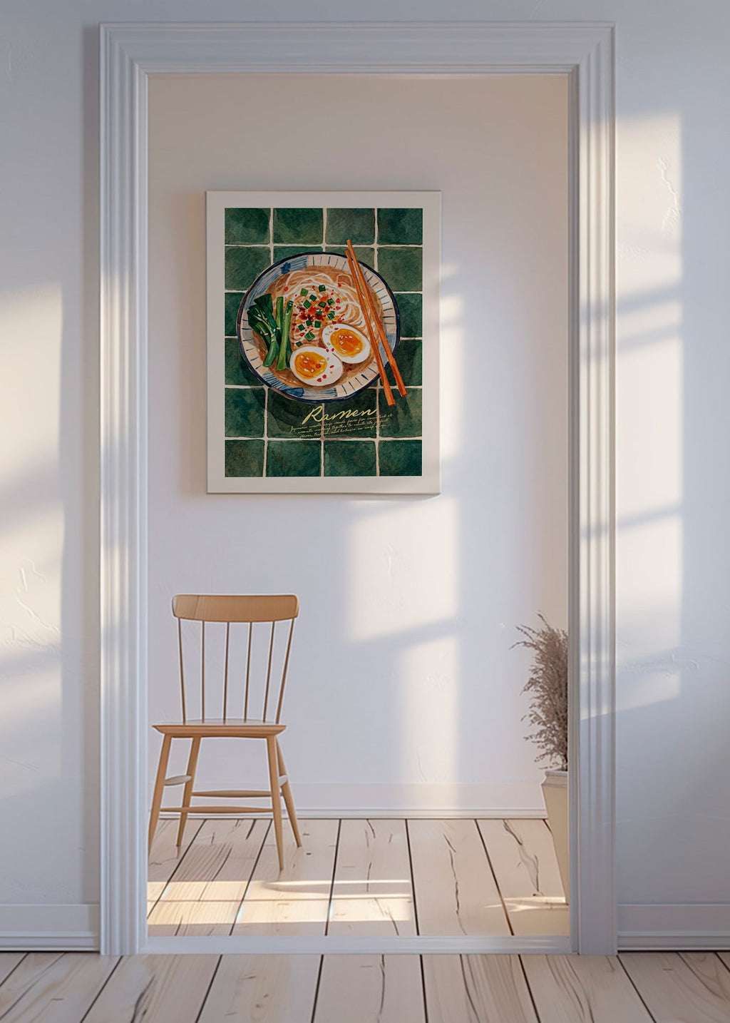 Arte da cucina Ramen ad acquerello