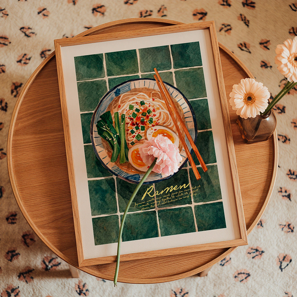 Arte da cucina Ramen ad acquerello