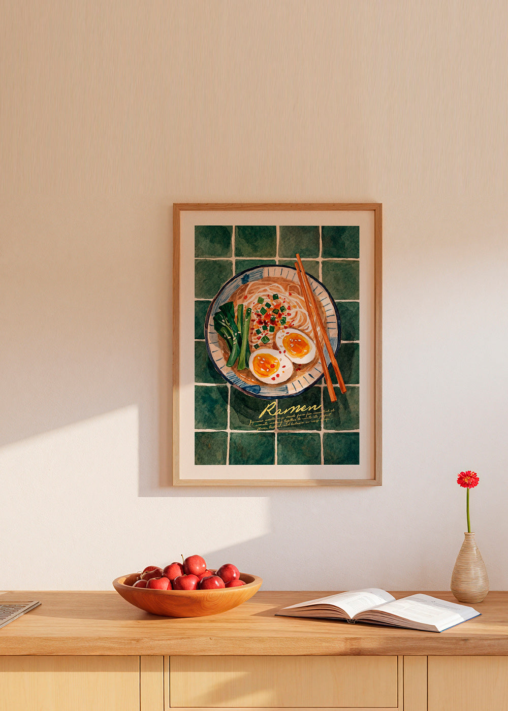 Arte da cucina Ramen ad acquerello
