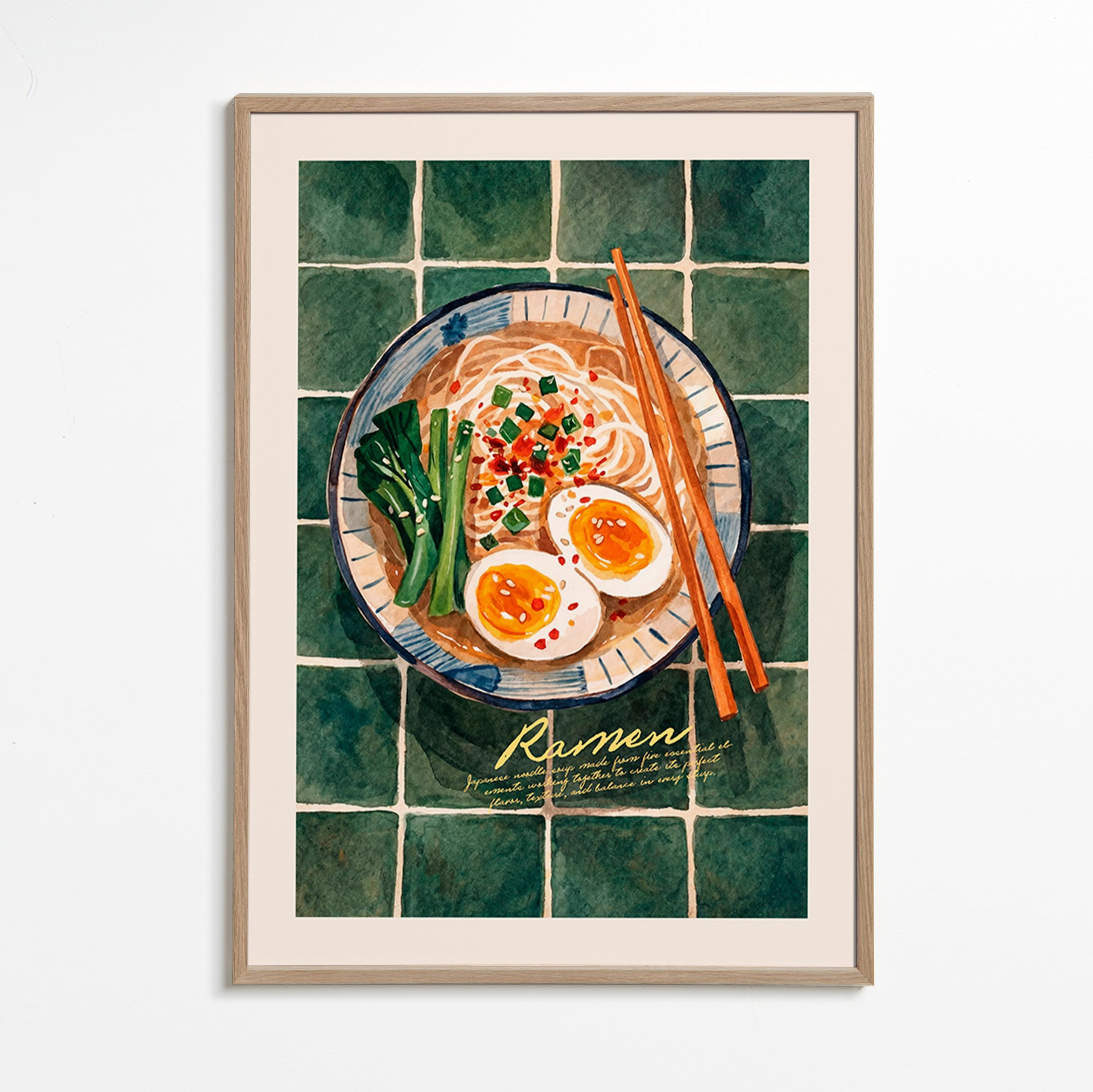 Arte da cucina Ramen ad acquerello
