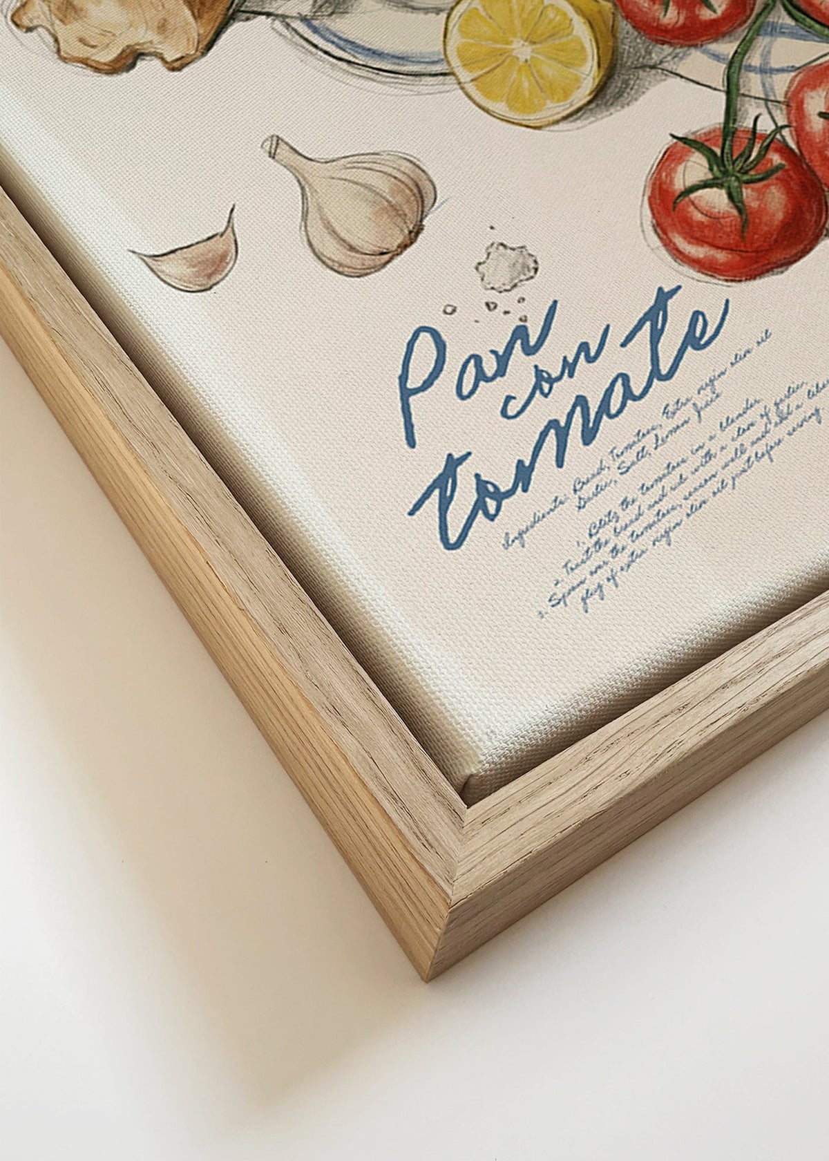 Arte da cucina Pane con pomodoro illustrato