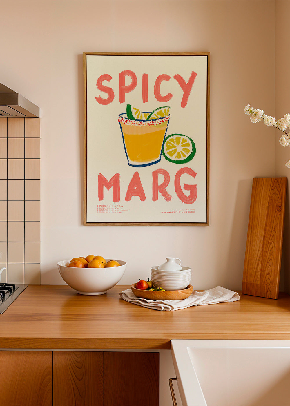Arte da cucina con margarita illustrata