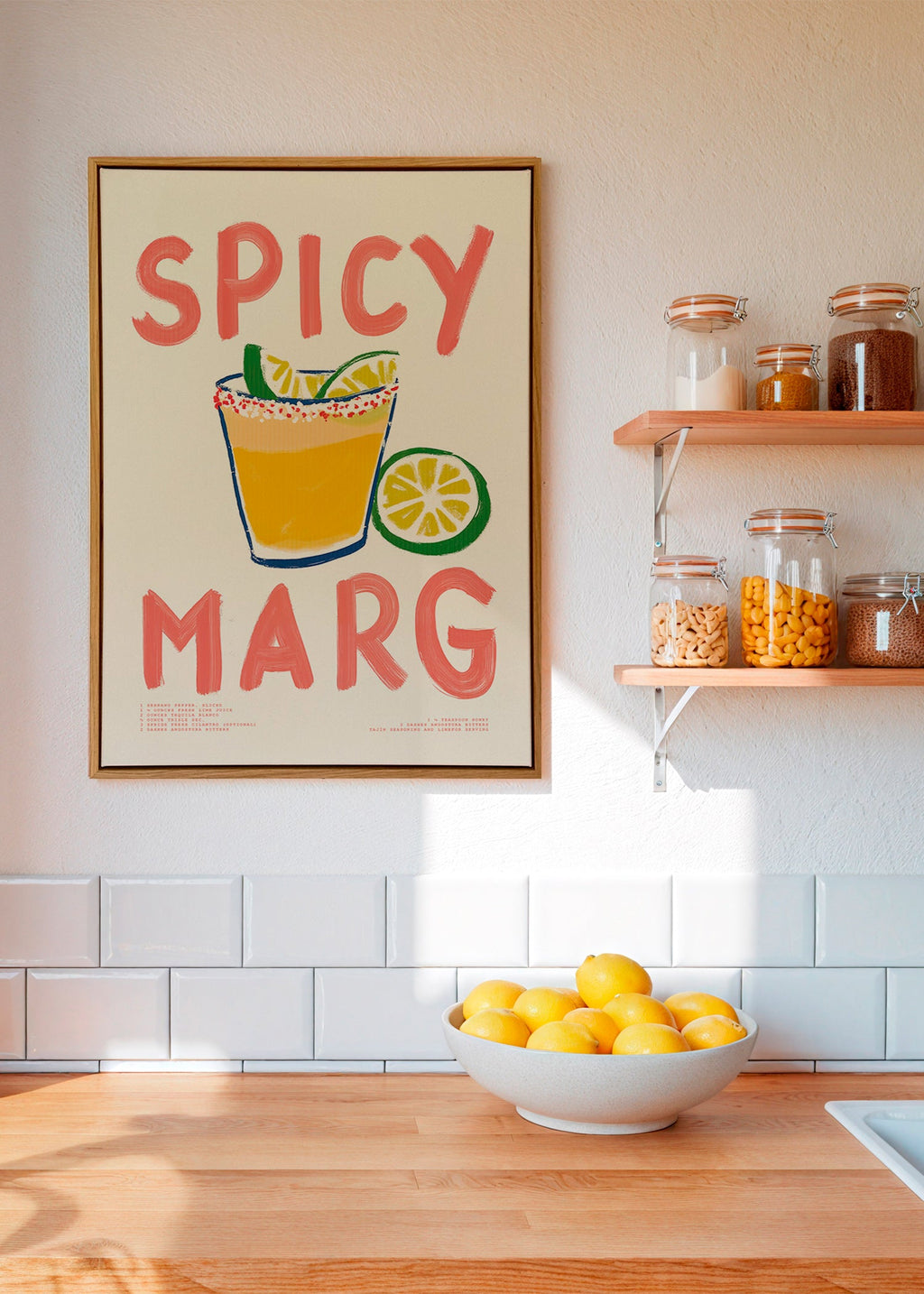 Arte da cucina con margarita illustrata