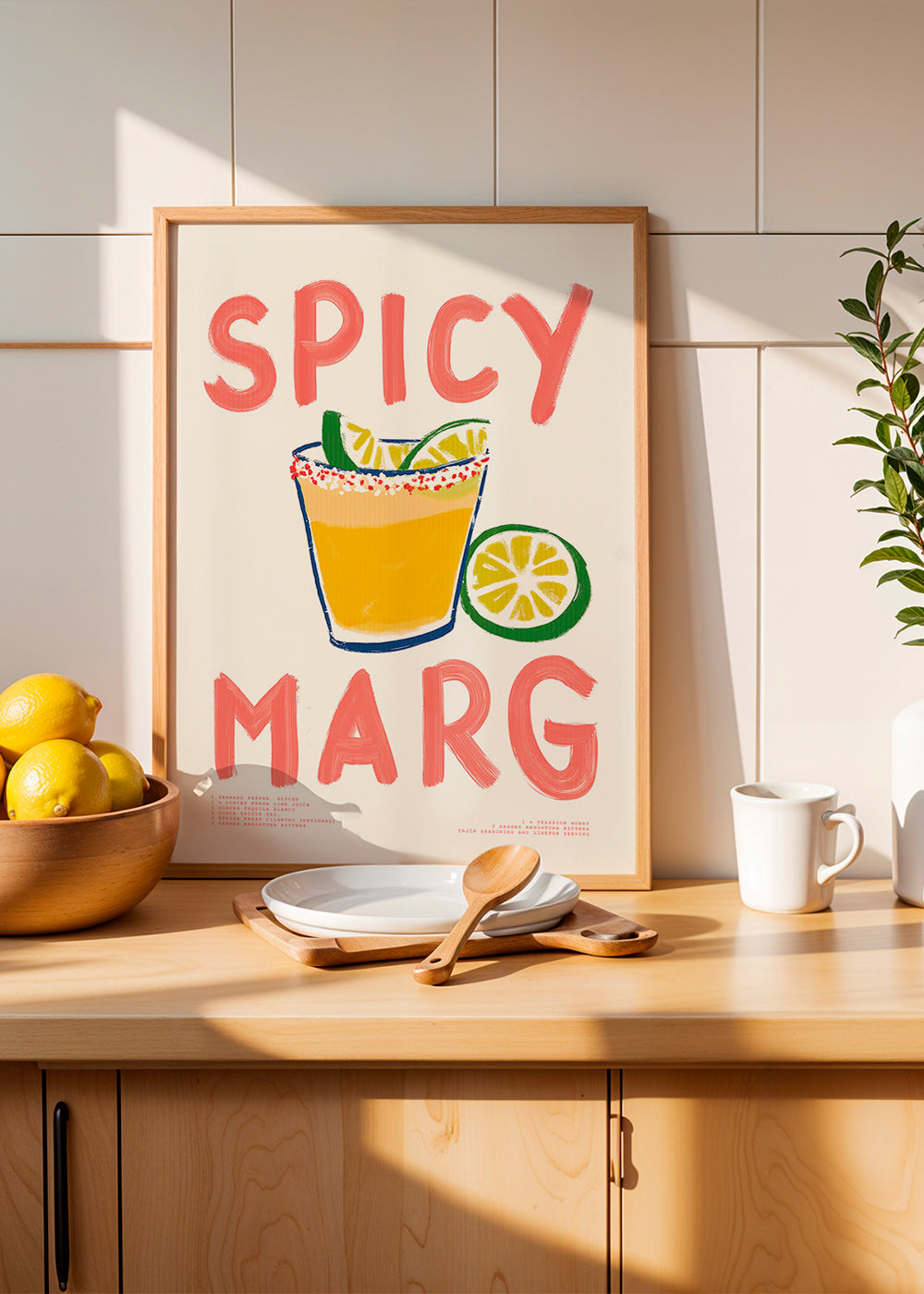 Arte da cucina con margarita illustrata