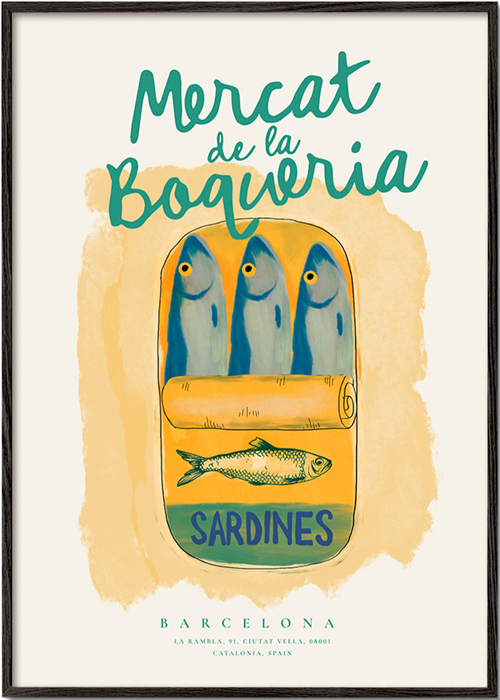 Arte da cucina Mercat de la Boqueria - sardine in scatola